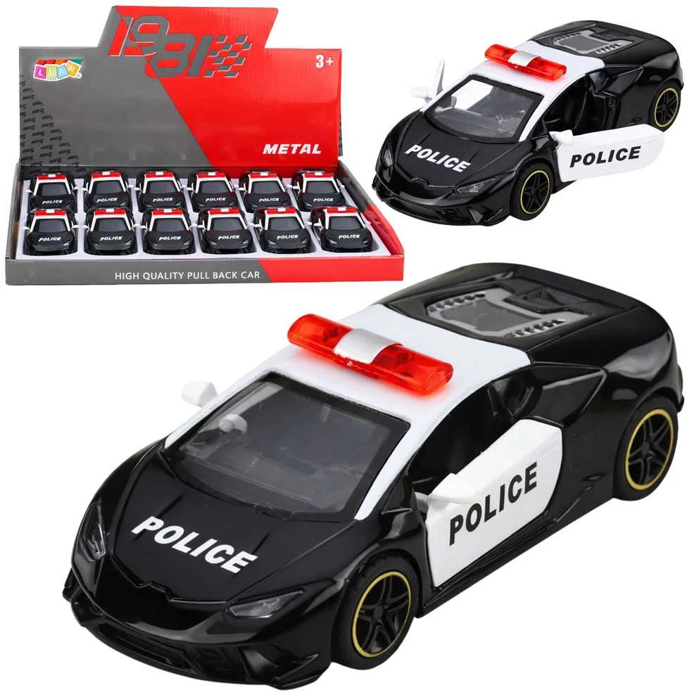 Lean Toys Policijos automobilis 10,5 x 5 x 3,5 cm