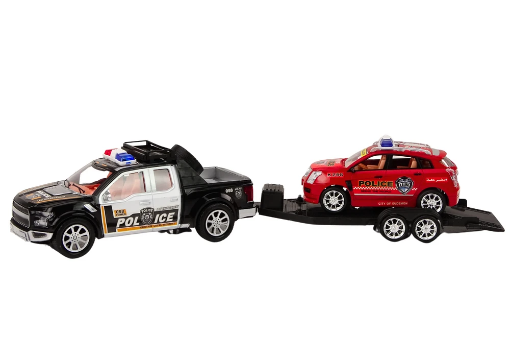 Lean Toys Policijos pikapas su puspriekabe