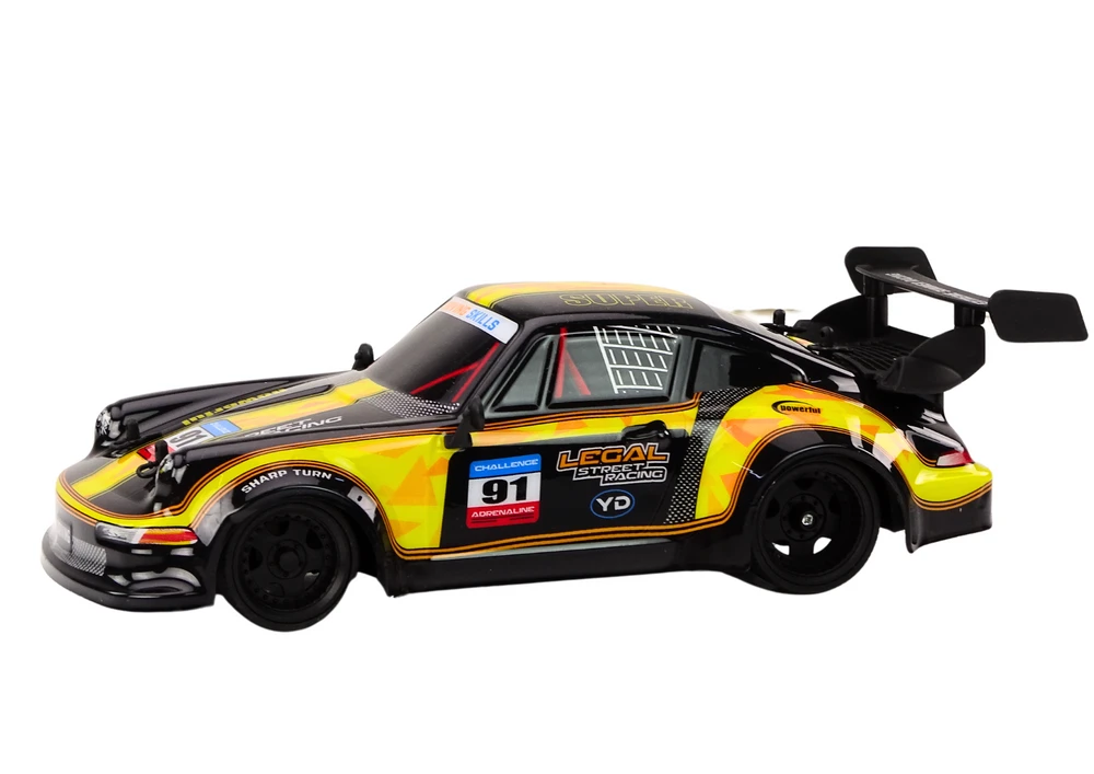 Lean Toys Automobilis su nuotolinio valdymo pultu, geltonas