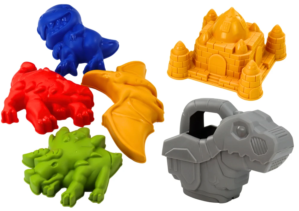 Lean Toys Smėlio Žaislų Rinkinys su Dušu ir Dinozaurų Motyvais