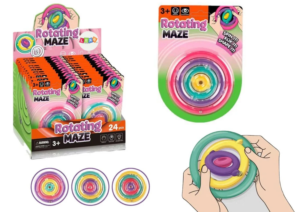 Lean Toys Sensorinis žaislas vaikams 'Vaivorykštės besisukantys ratai'