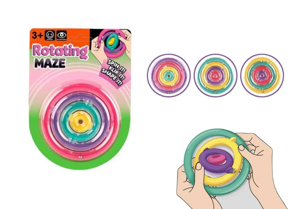 Lean Toys Sensorinis žaislas vaikams 'Vaivorykštės besisukantys ratai'