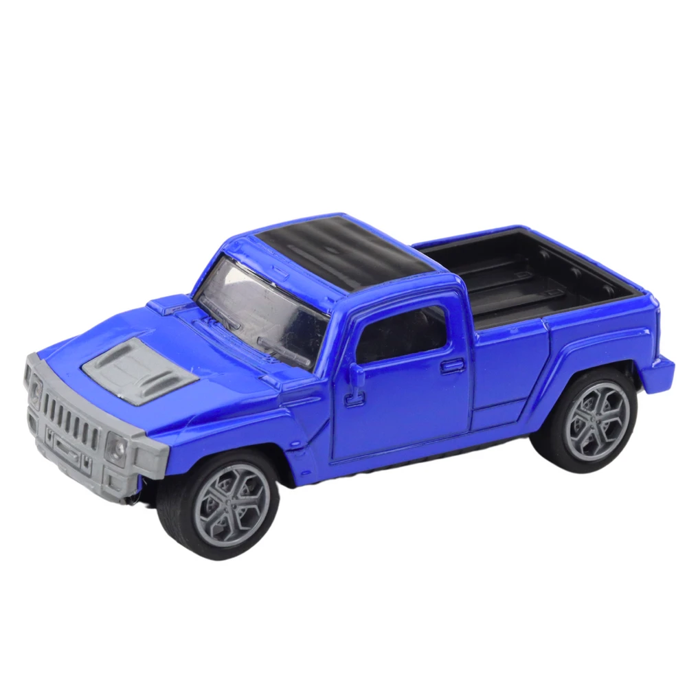 Lean Toys Mėlynas automobilio ir kemperio priekabos metalinis rinkinys