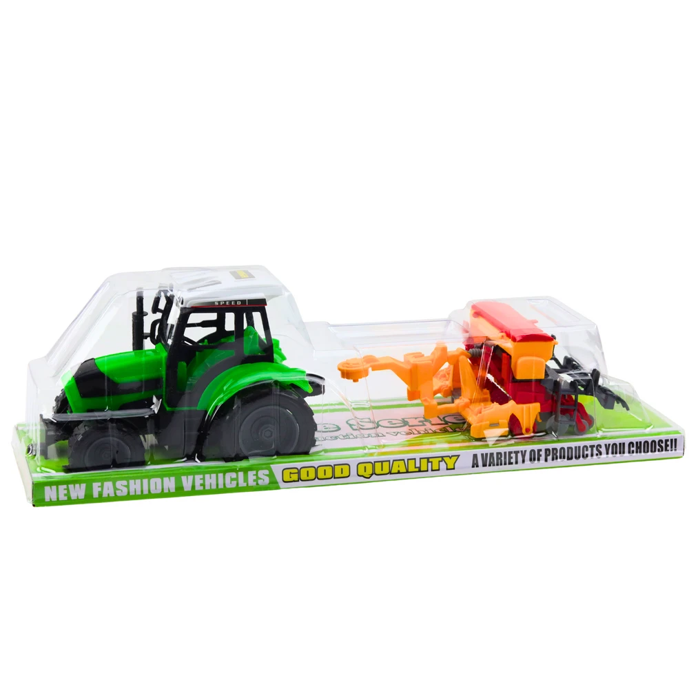 Lean Toys Traktorius su sėjamąja