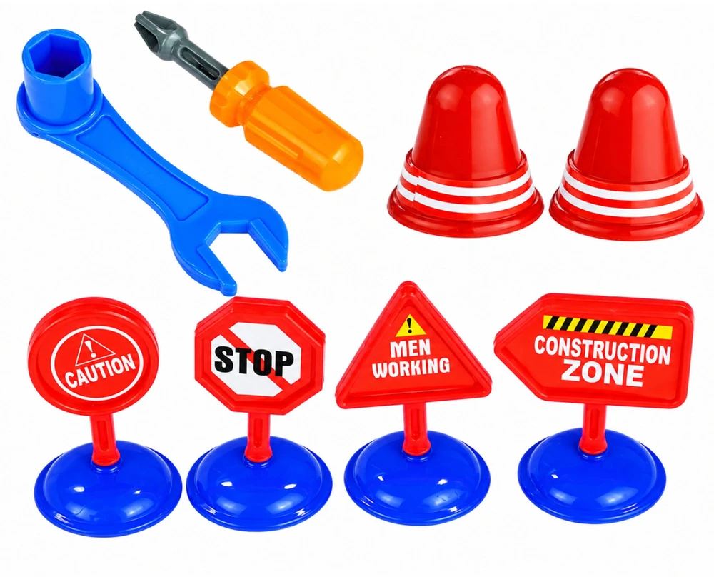 Lean Toys Vilkikas su automobiliukais ir aksesuarais
