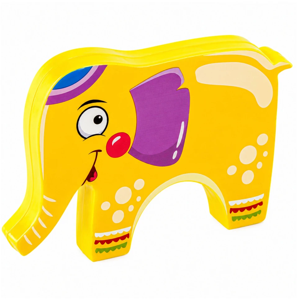 Lean Toys Balansavimo žaidimas su dramblio formos pagrindu, 61 vnt.