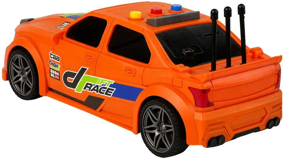 Lean Toys Vaikiškas lenktyninis automobilis su garsais, oranžinis, 1:16