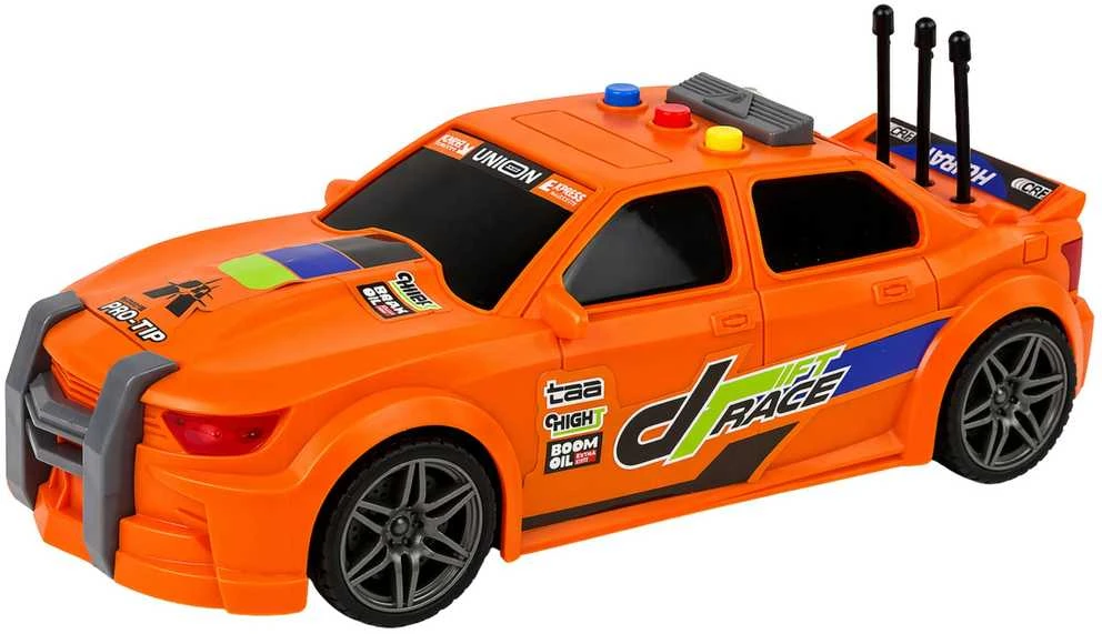Lean Toys Vaikiškas lenktyninis automobilis su garsais, oranžinis, 1:16