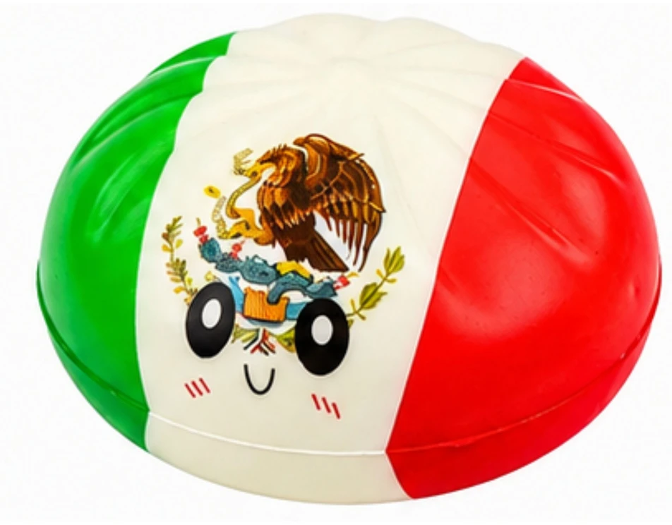Lean Toys Squishy dumpling dumpling with flags fragrant foam box 8.5 cm