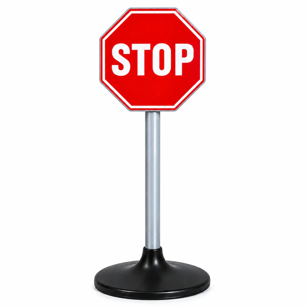 Lean Toys STOP Traffic Sign for Children – For Learning and Play (70 cm)