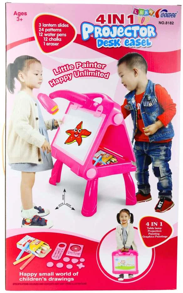 Lean Toys Piešimo lenta/projektorius, rožinė