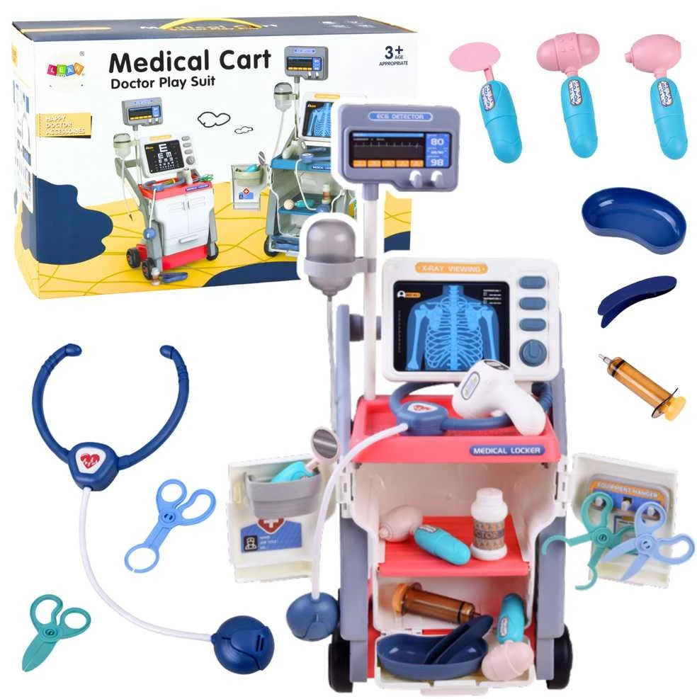 Žaislinis daktaro rinkinys su stovu Lean Toys