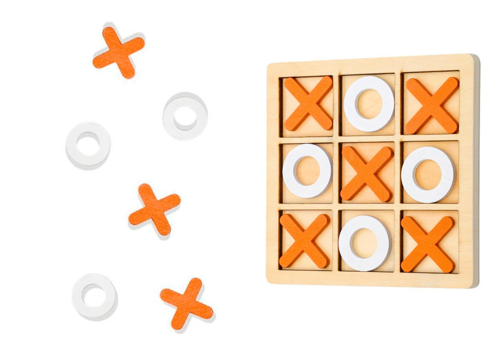 Lean Toys Tic-tac-toe strateginis loginis medinis žaidimas