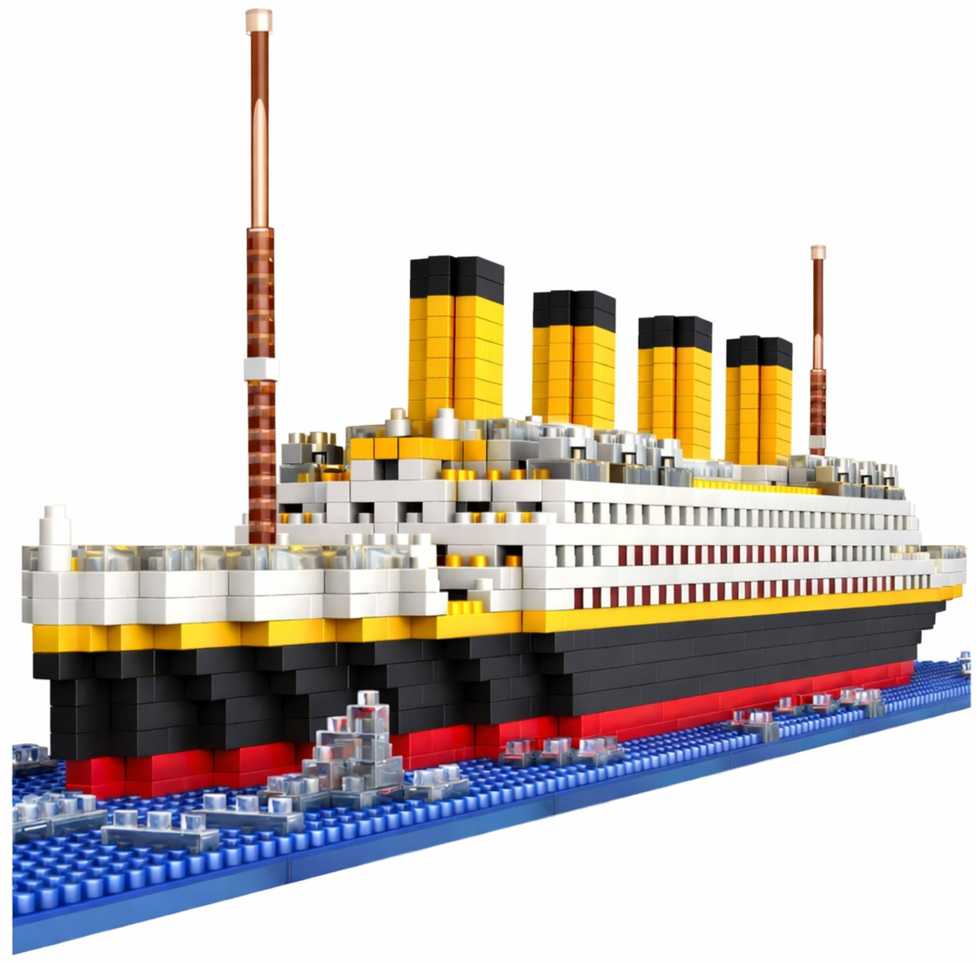 Lean Toys Konstruktorius Laivas Titanic, 1878 detalių