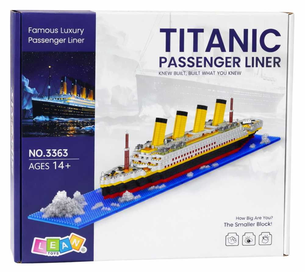 Lean Toys Konstruktorius Laivas Titanic, 1878 detalių