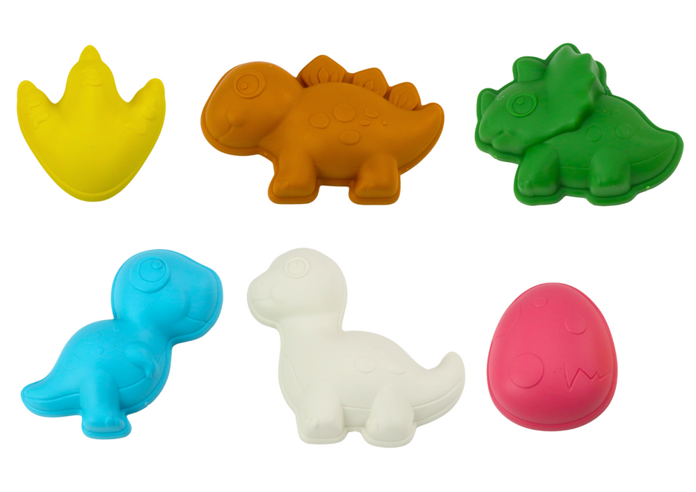 Lean Toys Dinozaurų Motyvo Smėlio Žaislų Komplektas su Laistytuvu