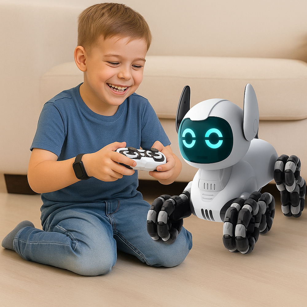 Interaktyvus robotas TOOBY šuo su nuotoliniu valdymu