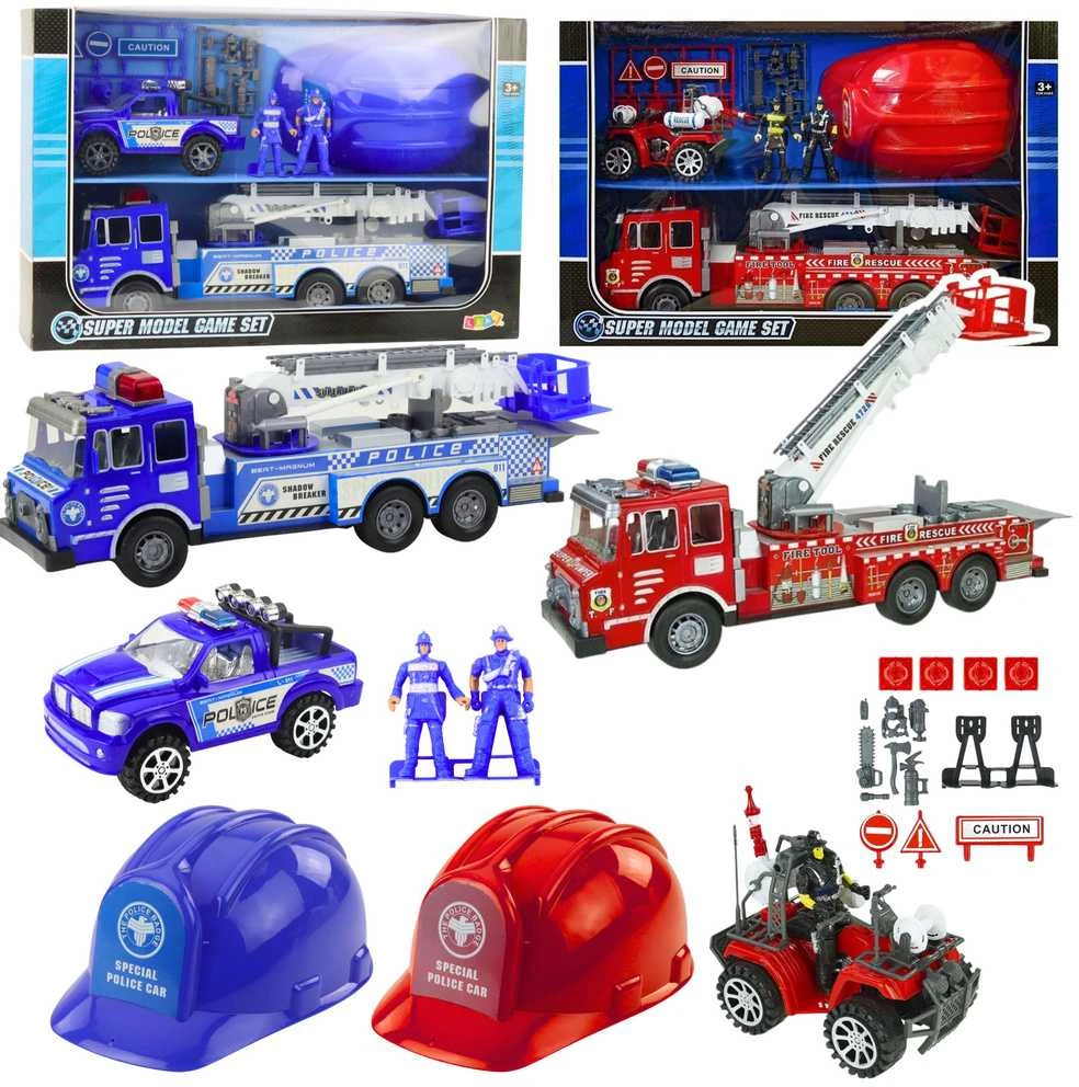 Lean Toys Gaisrininko Žaidimų Rinkinys su Priekaba