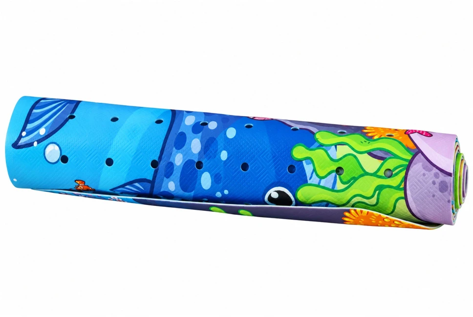 Lean Toys Neslystantis vonios kilimėlis su siurbtukais, įvairiaspalvis, 100 × 40 cm