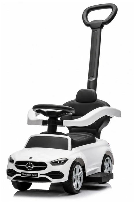 Jeździk Paspiriamas automobilis Mercedes 3in1 baltas