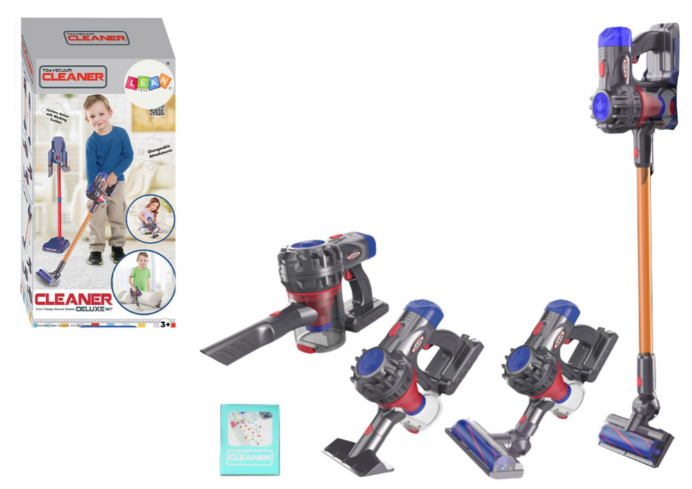 Lean Toys Žaislinis dulkių siurblys vaikams su šviesomis ir garsais