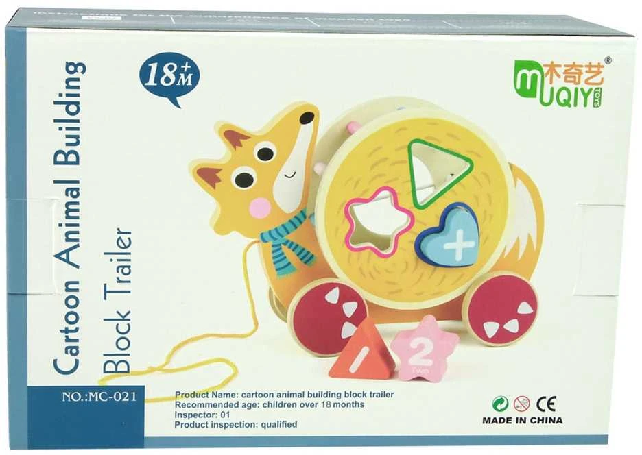 Medinis žaislas vaikams Lean Toys Vėžlys ant ratų
