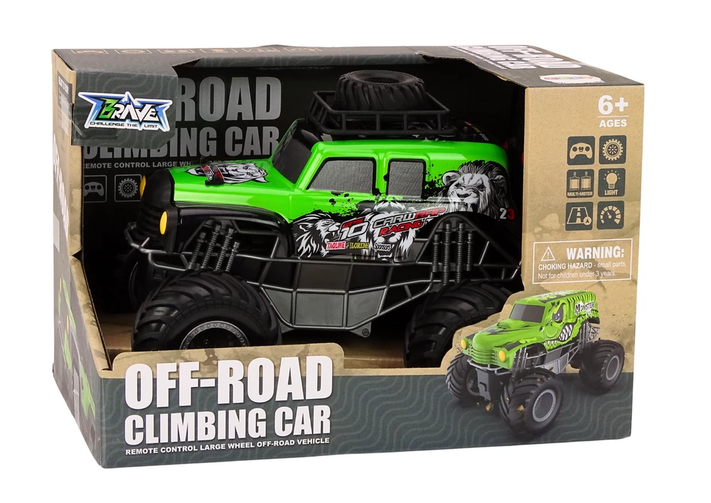 Lean Toys Nuotoliniu būdu valdomas automobilis 1:16 Žalias