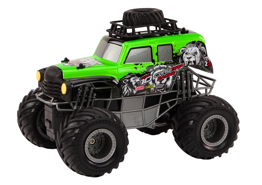 Lean Toys Nuotoliniu būdu valdomas automobilis 1:16 Žalias