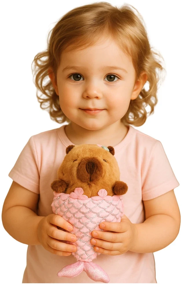 Lean Toys Pliušinis žaislas - kapibara su undinėlės uodega, 28 cm