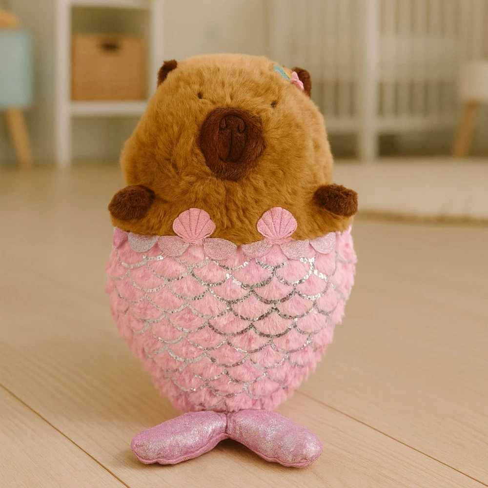 Lean Toys Pliušinis žaislas - kapibara su undinėlės uodega, 28 cm