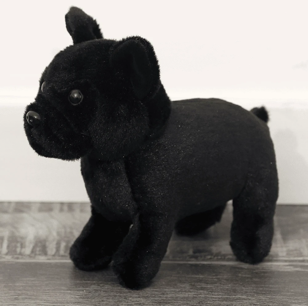 Lean Toys Pliušinis žaislas - juodas šuniukas, 19 cm