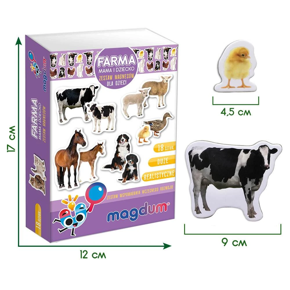 Rinkinys magnesów vaikams Maksik MV6032-08 Farma