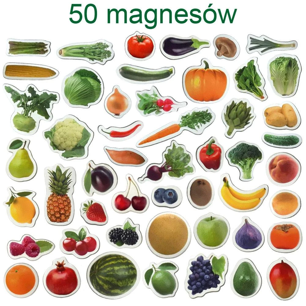 Magdum Vaisių ir daržovių magnetų rinkinys 50 vienetų MV 6032-42