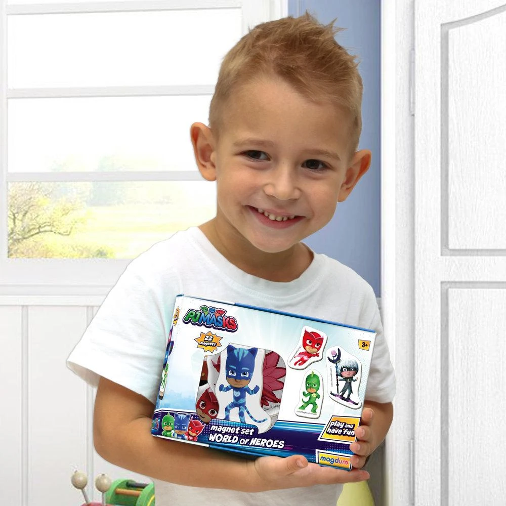 Lean Toys Magnetinių lipdukų rinkinys PJ Masks, 22 vnt.