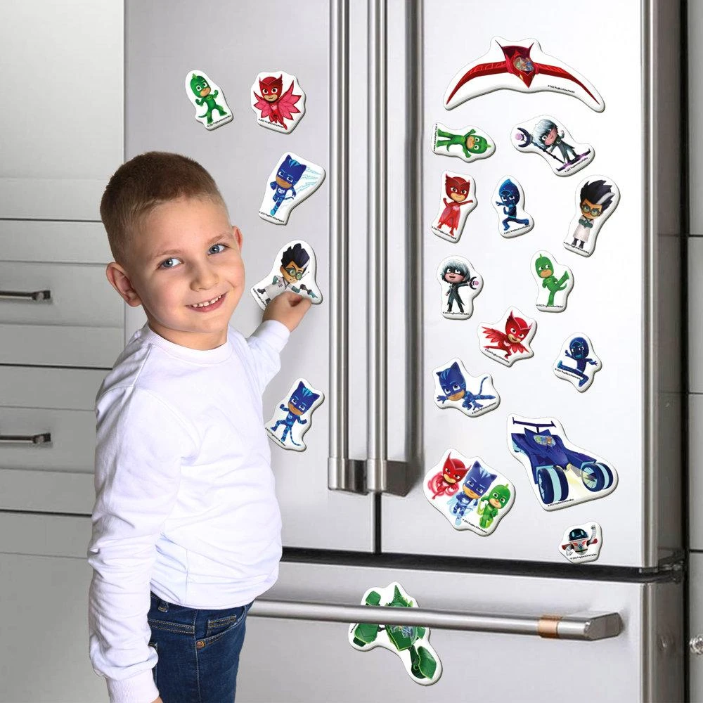 Lean Toys Magnetinių lipdukų rinkinys Pj Masks, 20 vnt.