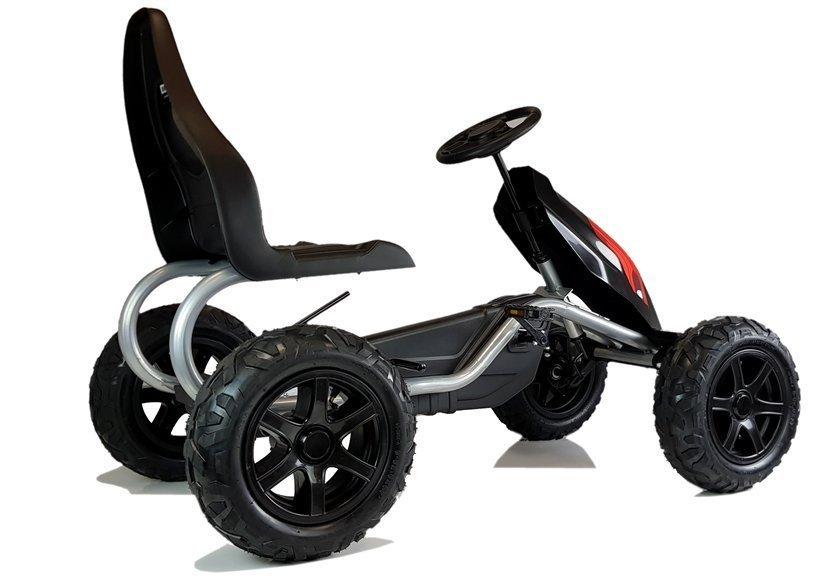 Lean Cars Gokartas su pedalais B012, juodas, 134x72x91 cm