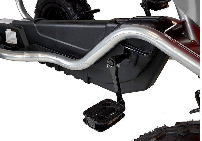 Lean Cars Gokartas su pedalais B012, juodas, 134x72x91 cm