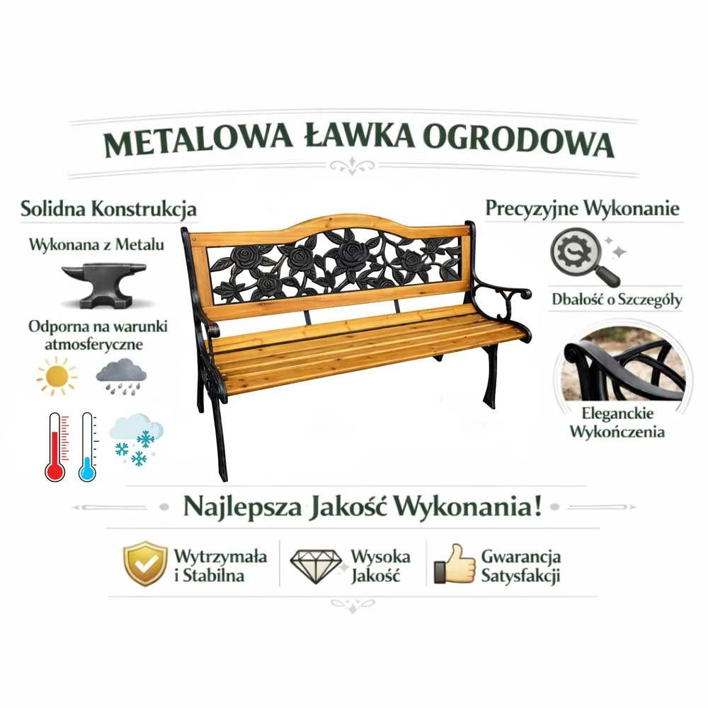 Lean Sodo suoliukas medinis su metaliniu atlošu 125 cm