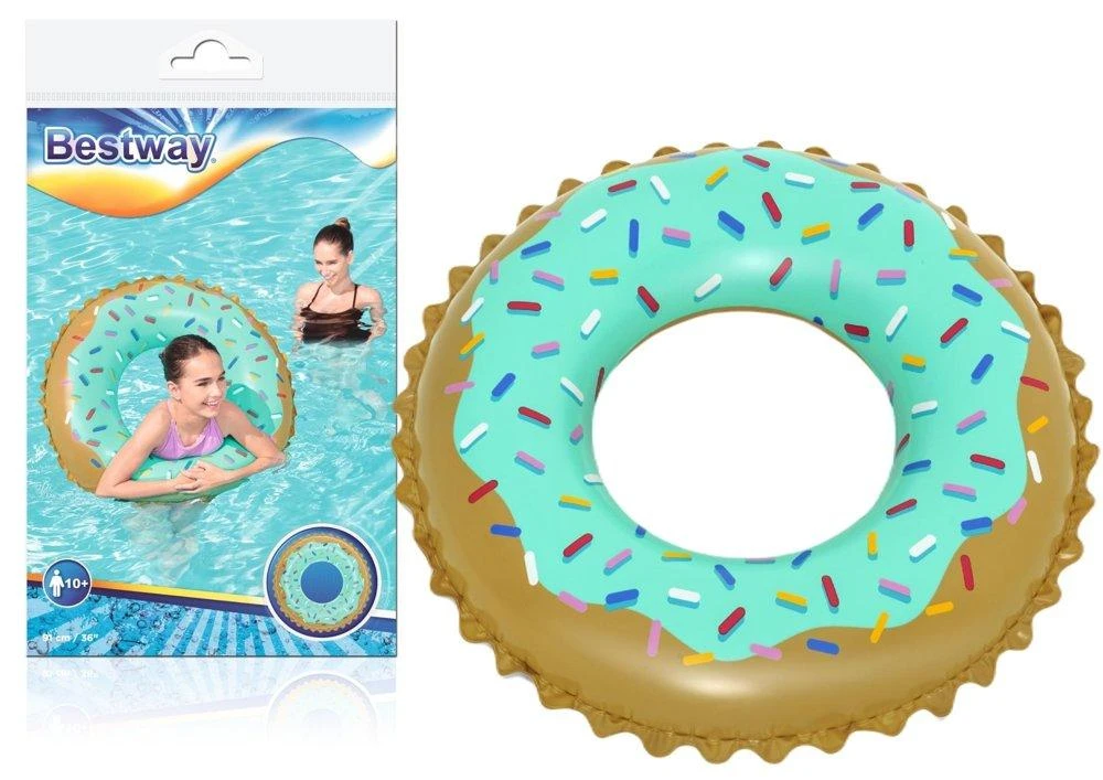 Pripučiamas ratas Bestway Donut 36300, rudas/žalias, 910 mm