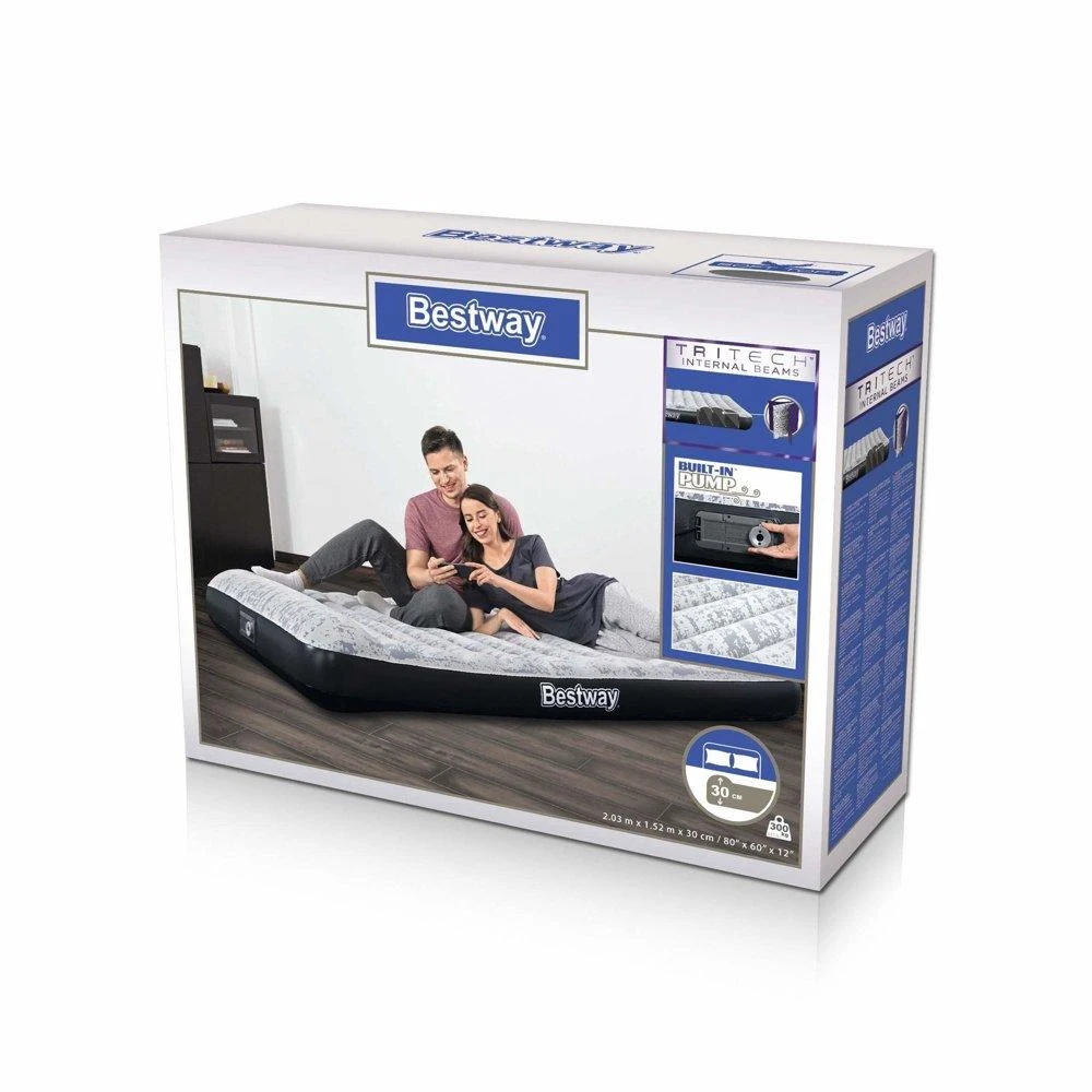 „Bestway dvivietis čiužinys Veliūrinis karalienė 203 x 152 x 30 cm 67836“