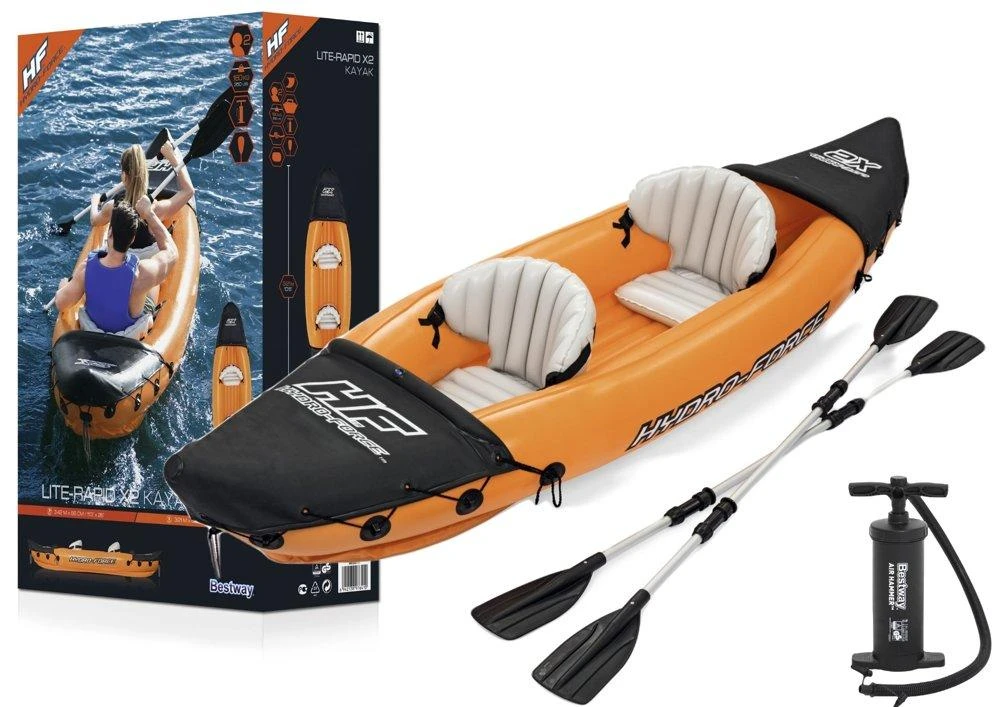 Bestway Hydro-Force Lite-Rapid x2 Pripučiamos baidarės rinkinys