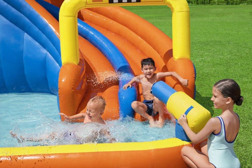 Bestway didžiulė VANDENS ŽAIDIMŲ AIKŠTELĖ 551x502x265cm čiuožykla 53377