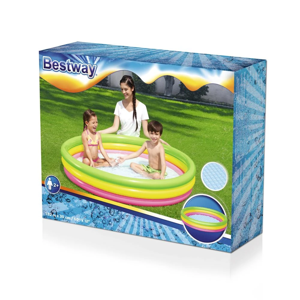 BESTWAY pripučiamas baseinas RAINBOW 152 cm x 30 cm (51103)