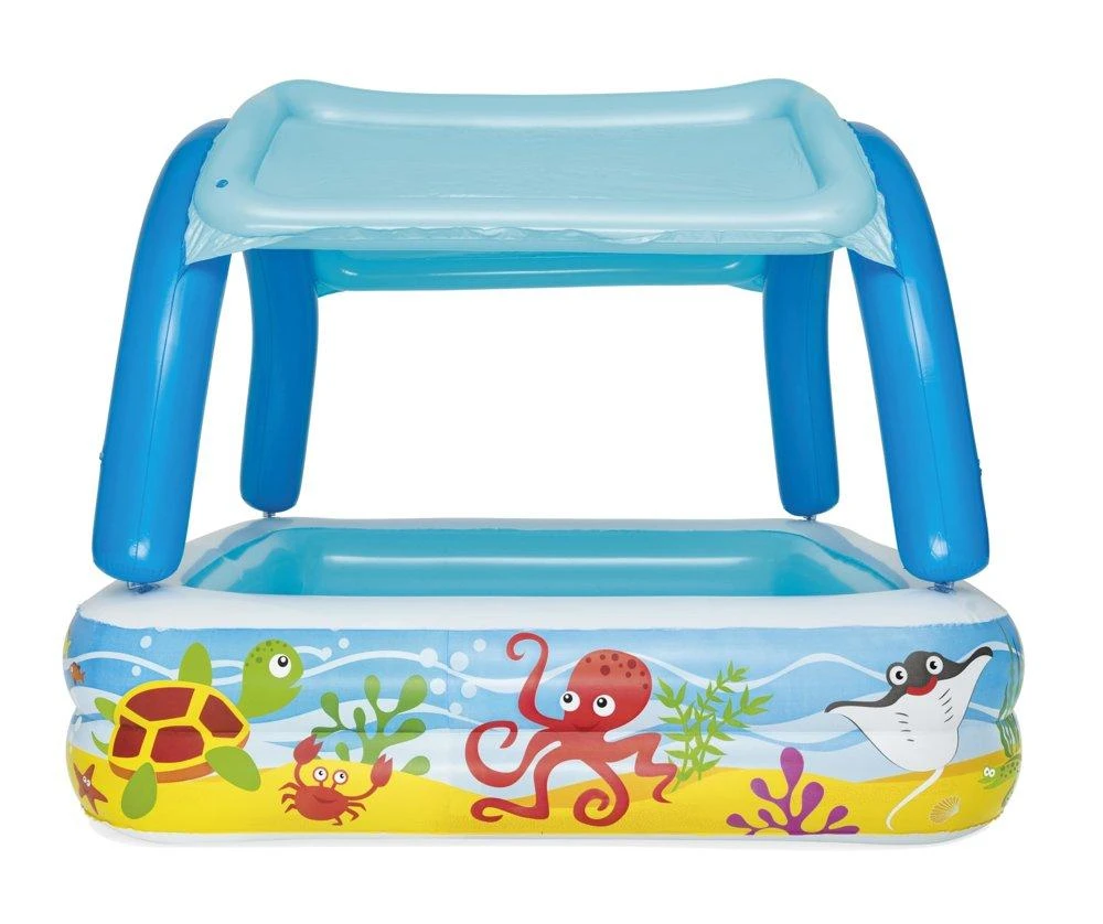 Bestway pripučiamas baseinas su stogeliu, 140x140x114 cm