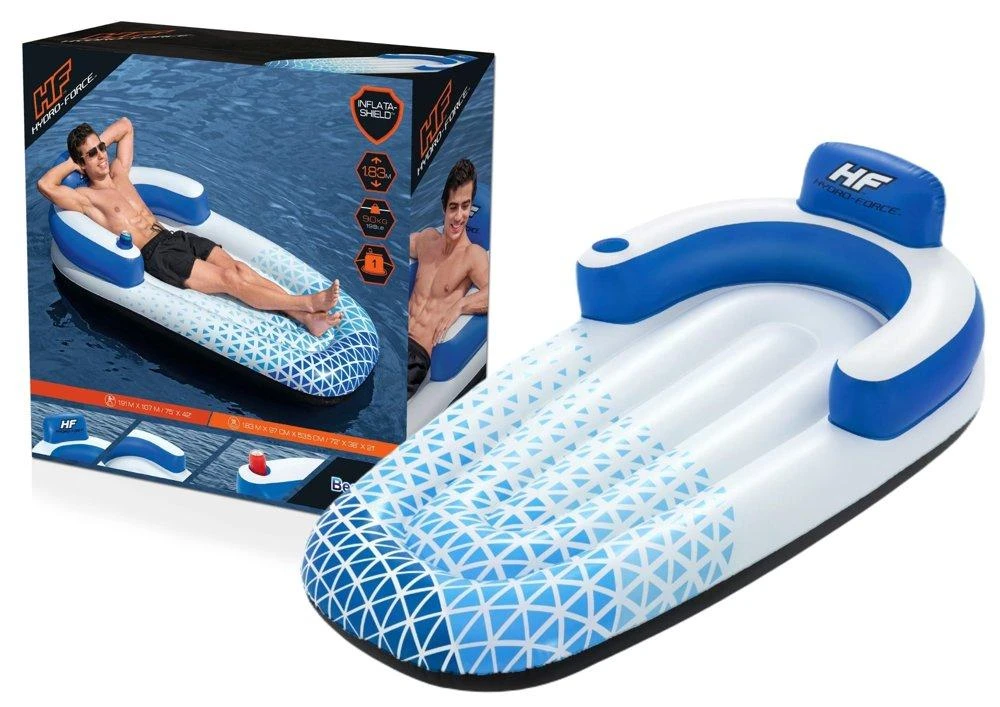 Bestway Hydro Force Pripučiamas plaustas, mėlynos spalvos, 183x97cm