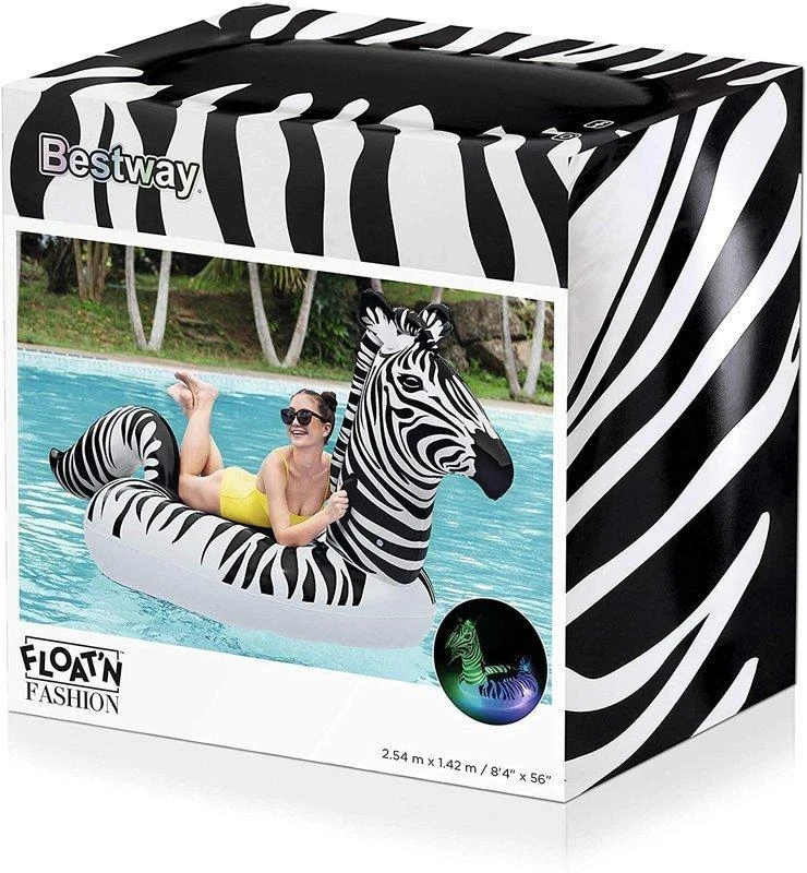 Pripučiamas plaustas Zebra LED Bestway, 254 x 142 cm