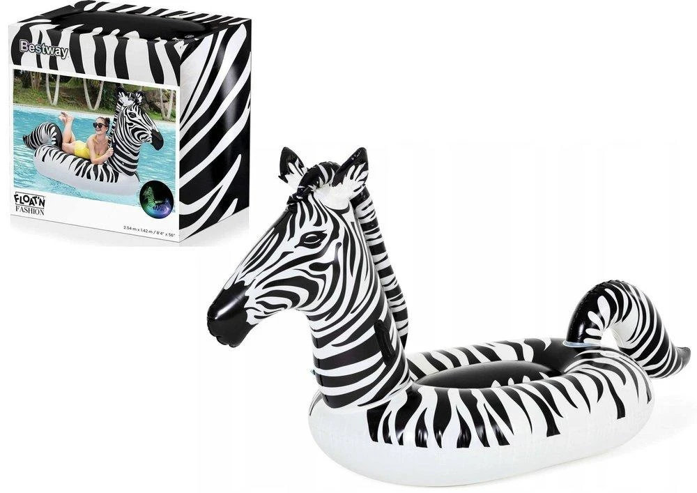 Pripučiamas plaustas Zebra LED Bestway, 254 x 142 cm