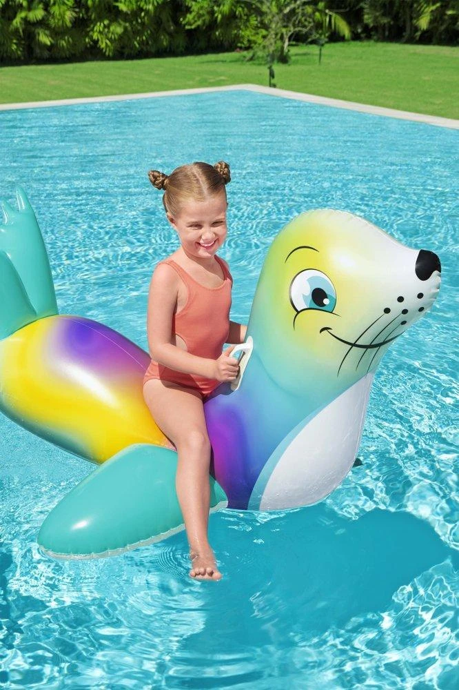 Bestway Spalvinga pripučiama SEAL plaukimo aikštelė su rankenomis 157 x 114 cm 41479