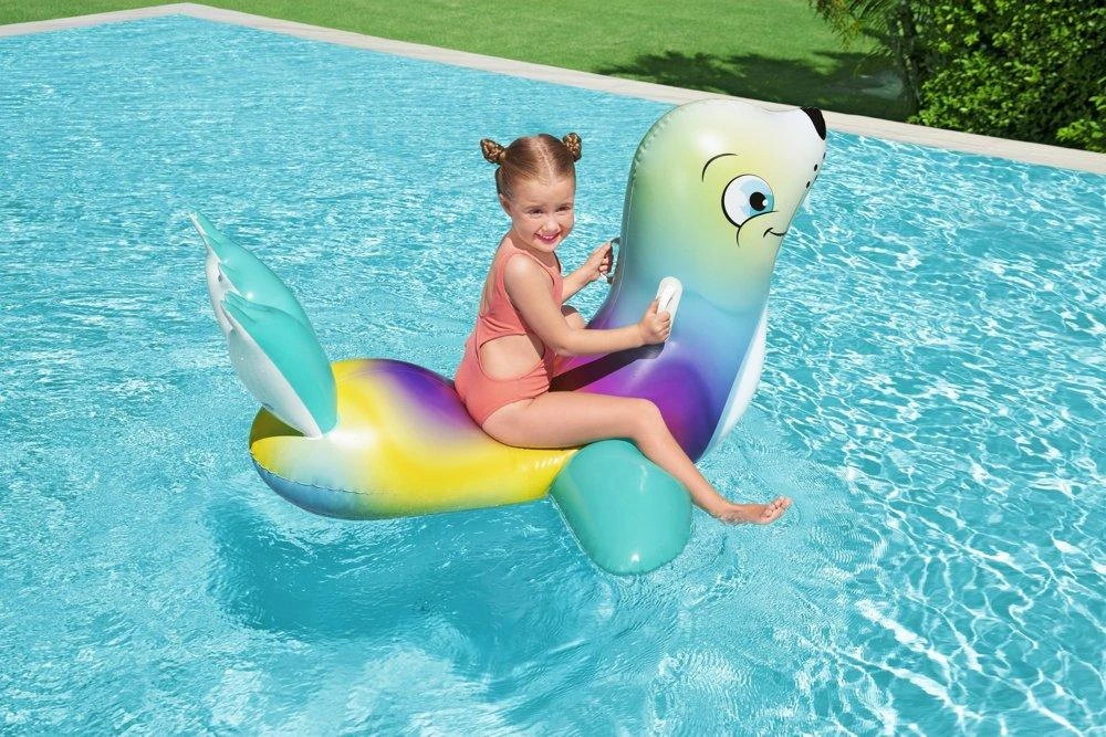 Bestway Spalvinga pripučiama SEAL plaukimo aikštelė su rankenomis 157 x 114 cm 41479