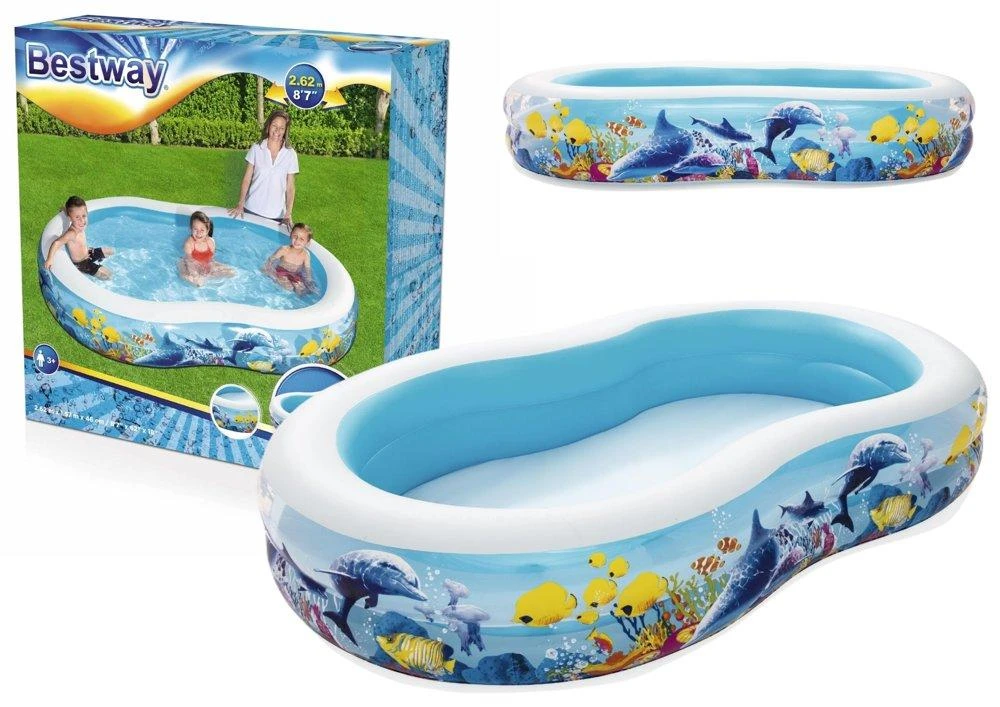 Bestway pripučiamas baseinas Koralinis rifas 262x157x46cm (54118)